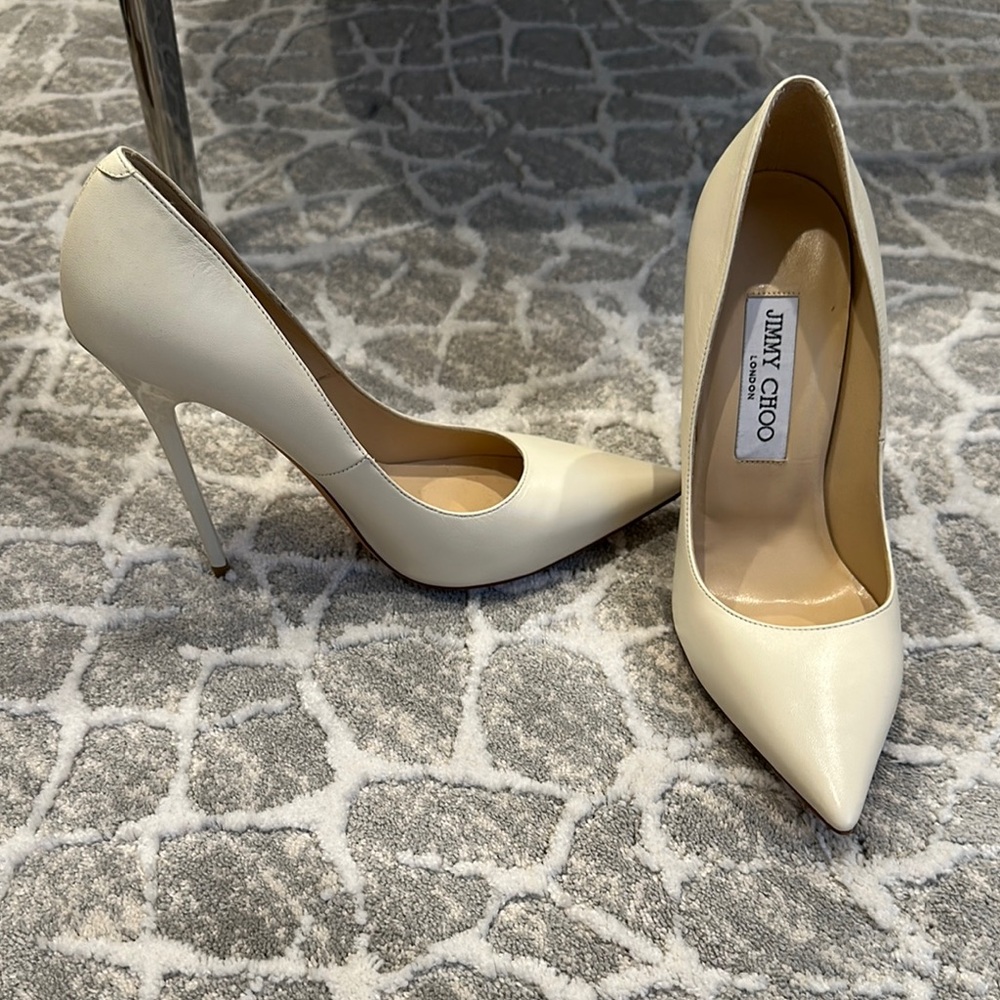 Jimmy Choo Women's Cream Stiletto Heels